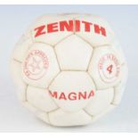 A Zentih Magna size 4 leather football, signed by various memebers of the Ipswich Town squad to