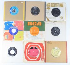 A large collection of 7" singles, to include The Beatles - From Me To You, Please Please Me, Twist &