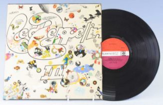 Led Zeppelin, Led Zeppelin III Atlantic 241-002 red/plum labels A/5/B5 in gate-fold wheel sleeve,