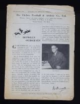 Chelsea Football Club, a Football League Division 1 Season 1948-1949 Official Programme, Chelsea v