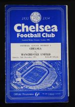 Chelsea Football Club, an official programme for the Football League Division 1 Chelsea v.