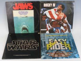 A collection of various LPs, mainly being motion picture soundtrack albums, to include Star Wars,