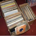 Three boxes of vintage LPs to include The Drifters, Buddy Holly, and Bread