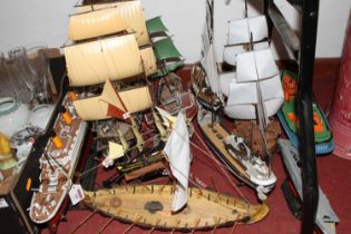 A collection of models of ships