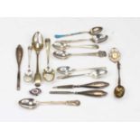 A collection of miscellaneous items, to include a George V silver and enamelled lapel badge for