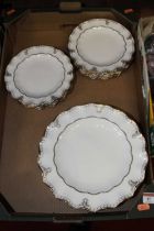 A set of Royal Crown Derby English Platinum pattern dinnerwares
