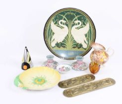 Miscellaneous items to include a Carltonware flower dish, Lorna Bailey sugar sifter, Bewley