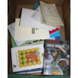 A collection of books and ephemera relating to tennis, mainly from the 1930s, 70s, and 80s