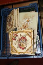 A collection of Victorian and later wall tiles, mainly floral