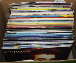 A collection of vintage LPs to include Sinead O'Connor, Mercy Me, and Jelly Bean