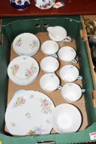 A Shelley Wildflowers pattern six-place tea service