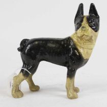 A cast iron model of a French bulldog, h.20.5cm