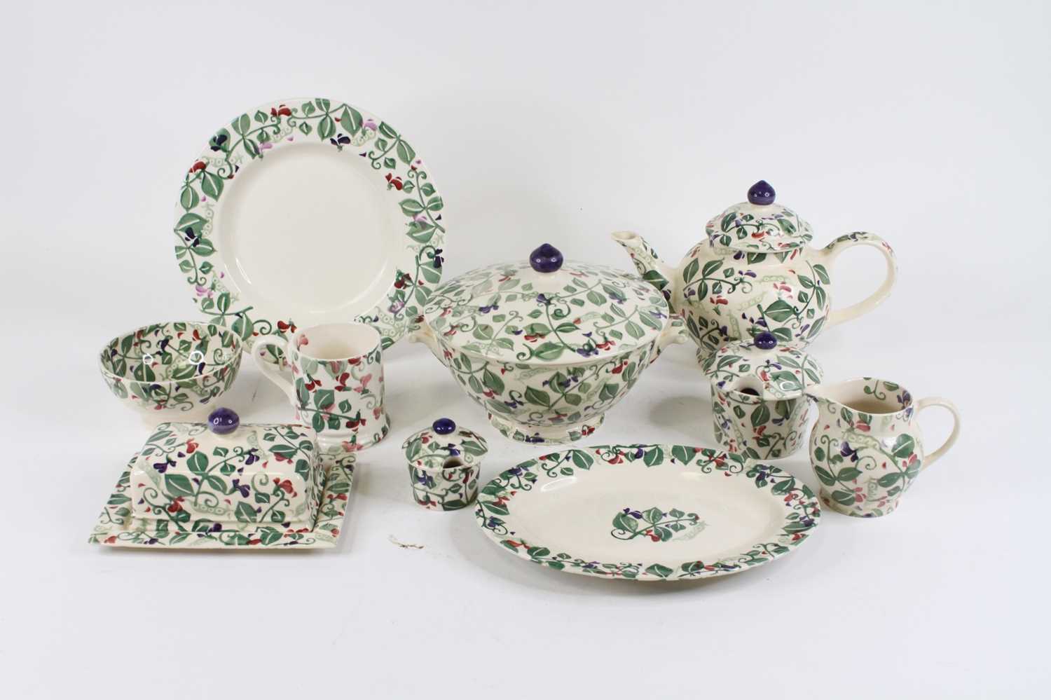 A large collection of Emma Bridgewater Sweetpea pattern tea, coffee and dinnerwares. UK mainland