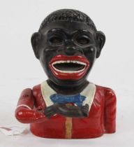 A novelty cast iron figural money-box, h.17cm