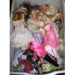 A collection of vintage Barbie dolls