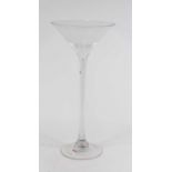 An oversized novelty martini glass, h.60cm