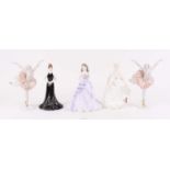 A collection of three Coalport porcelain figures of ladies, to include Happy Anniversary, Stunning