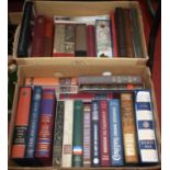 Two boxes of Folio Society books to include The Qur'an, Thomas Payne - Rights of Man, and The