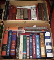 Two boxes of Folio Society books to include The Qur'an, Thomas Payne - Rights of Man, and The