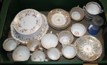 A collection of Victorian ceramics to include a Copeland & Garrett porcelain part tea service All