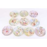 A set of ten Danbury Mint Beatrix Potter collectors' plates, each dia. 20.5cm All appear to be in