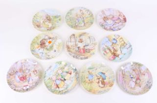 A set of ten Danbury Mint Beatrix Potter collectors' plates, each dia. 20.5cm All appear to be in