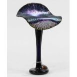 Richard Golding - an iridescent studio glass 'jack in the pulpit' vase, numbered 194, signed and