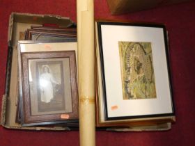 Assorted pictures and prints, to include amateur watercolours, pastels etc