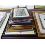 Assorted monochrome engravings, to include Biblical scenes, animals, and French examples, 18th/