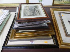 Assorted monochrome engravings, to include Biblical scenes, animals, and French examples, 18th/