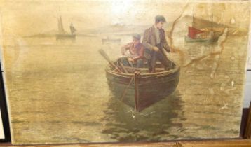 George Brookes Percy Spooner Lillingston (1850-1932) - Returning home, *OLEOGRAPH*, 40 x 67cm