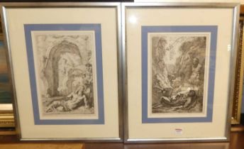 Joachim von Sandrart (1606-1688) two engravings from Sculpturae veteris admiranda, being Satyrus &