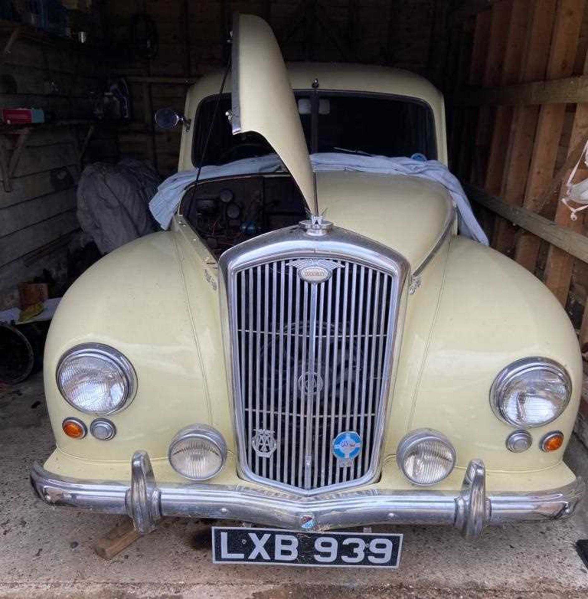 A 1951 Wolseley 6/80 Reg No. LXB939 Chassis No. 418/9218 Engine No. 9035 Cream with Green leather - Bild 2 aus 14