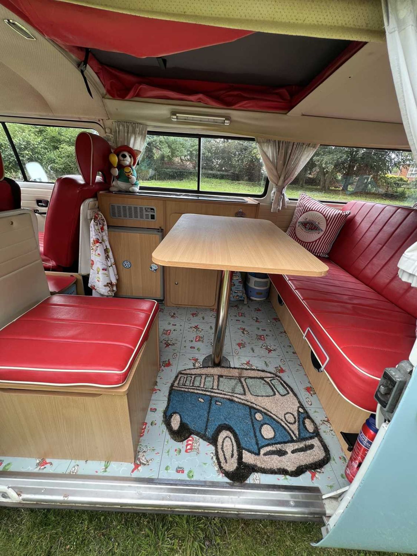 A 1972 VW Type 2 Westfalia Crossover camper van together with a 1971 Eriba Familia Caravan, both - Bild 7 aus 64