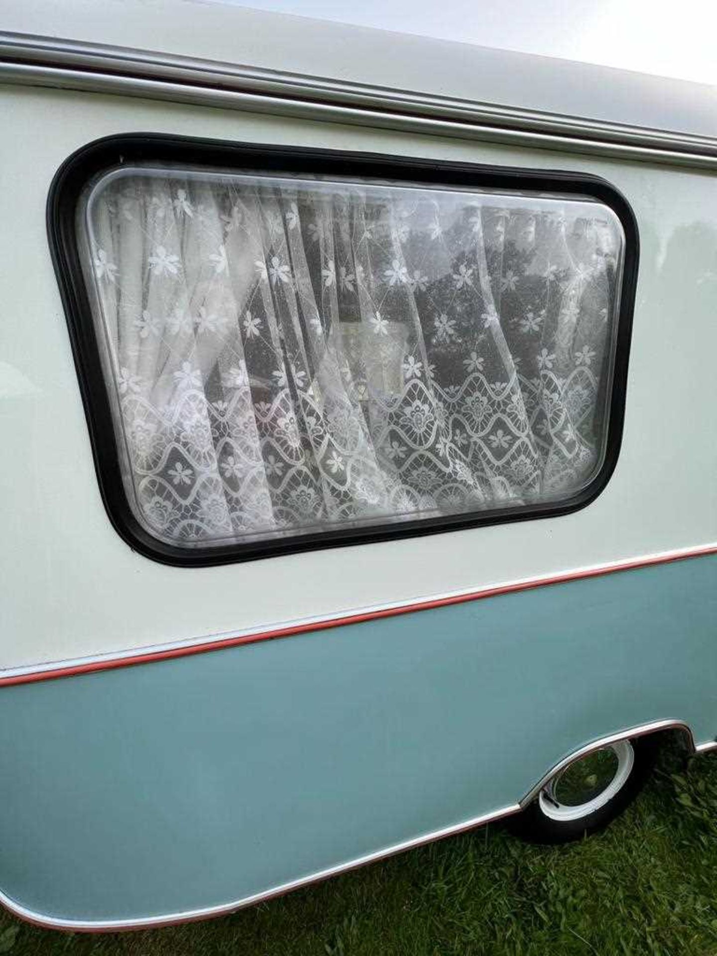 A 1972 VW Type 2 Westfalia Crossover camper van together with a 1971 Eriba Familia Caravan, both - Bild 62 aus 64