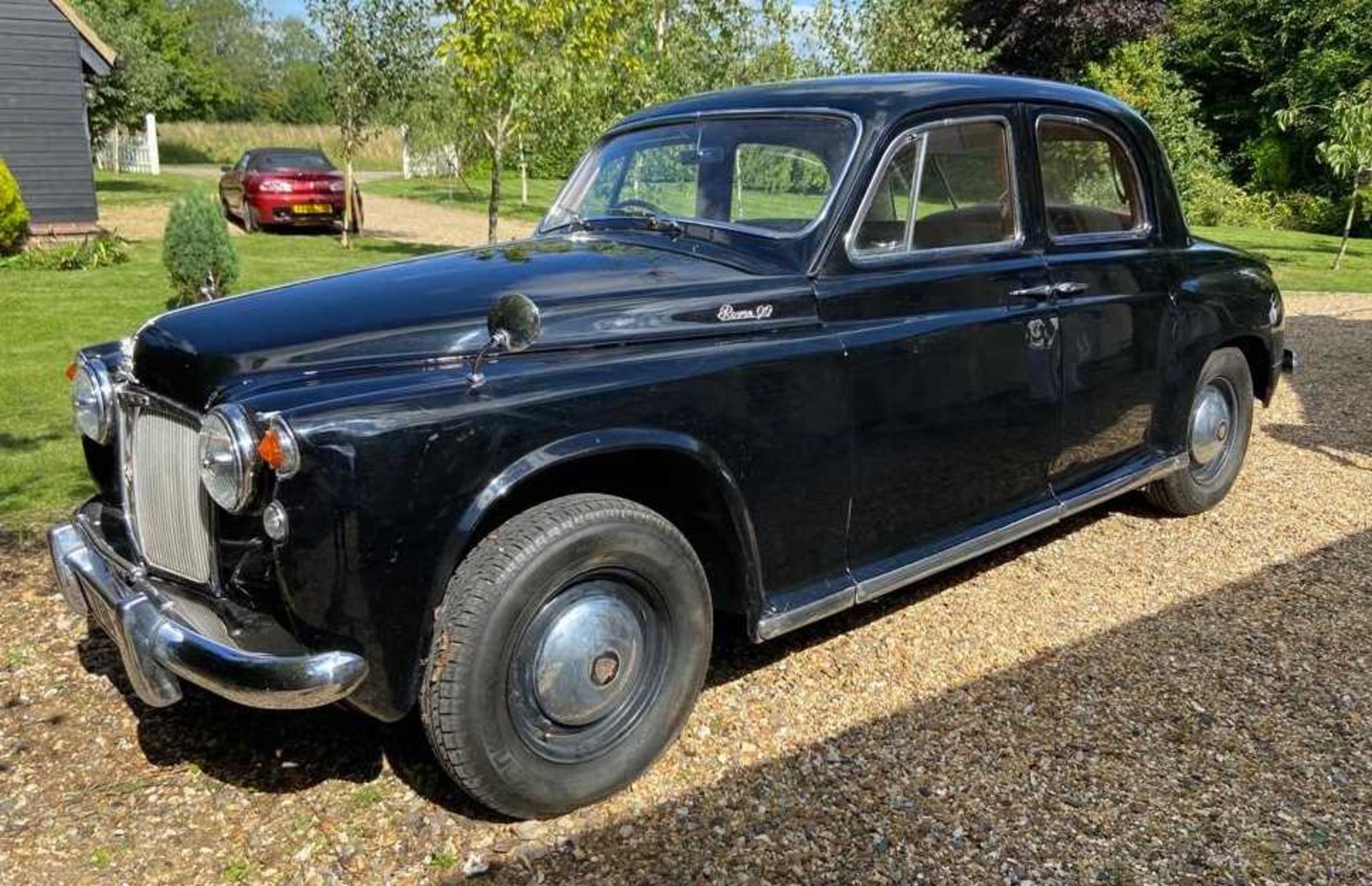 A 1956 Rover 90 four-door saloon in black. Registration No. WYD 541 Odometer 92914 2638cc Chassis