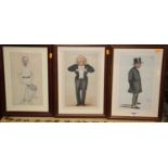 A collection of framed Vanity Fair Spy prints as published by Vincent Brooks, Day & Son (4);