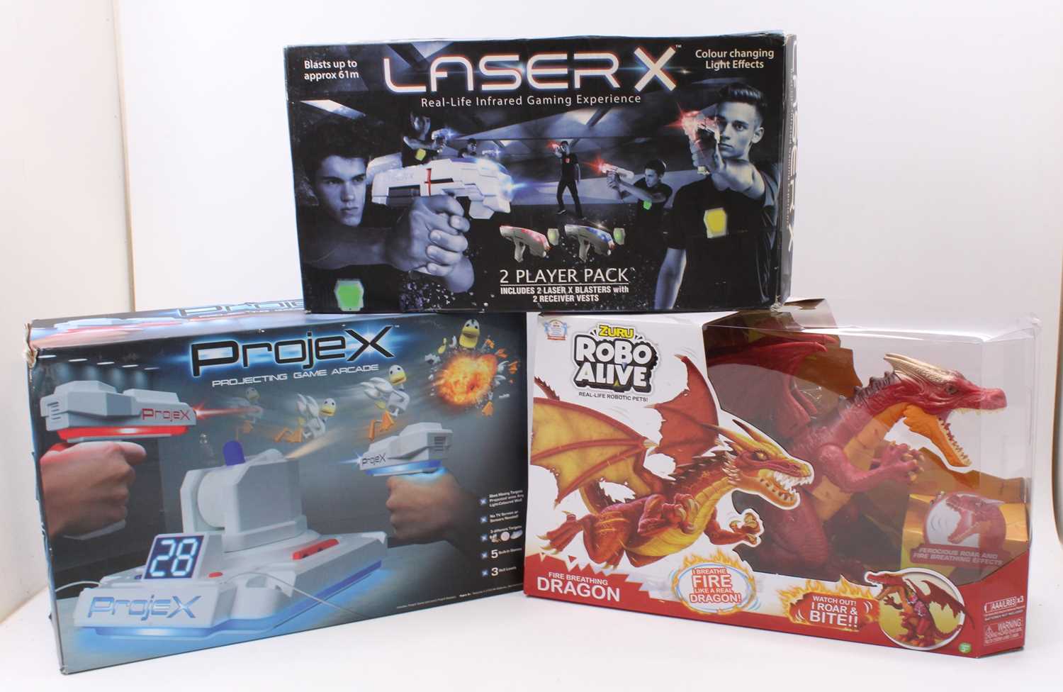 A collection of toys to inlcude plastic vinyl dinosaurs, Laser X, laser tag gift sets, a Robo - Image 3 of 3