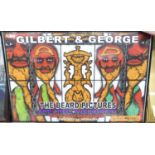 A Gilbert & George gallery poster print for their exhibition at the White Cube, Bermondsey, November