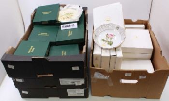 Four boxes of Watersmeet Studios and Cruse & Co. collectable plates and figurines, and a