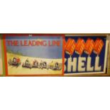 A printed tin advertising sign for Shell; together with another similar, each 50 x 70cm (2)