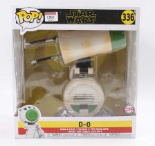 A Funko Pop Vinyl No. 336 Star Wars D-O bobble head action figure, special edition example housed in
