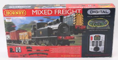 A Hornby Railways R1126 Digital mixed freights goods set housed in the original polystyrene packed
