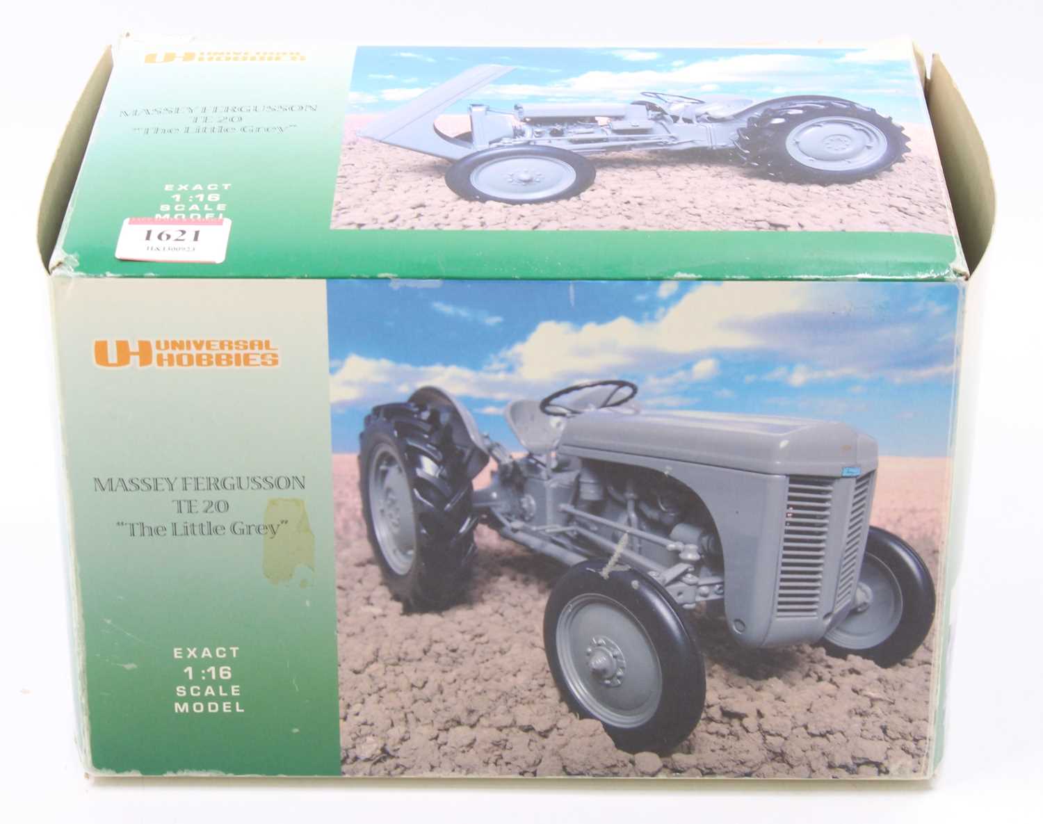 A Universal Hobbies 1/16 scale diecast model of a Massey Ferguson TE20 Little Grey Tractor