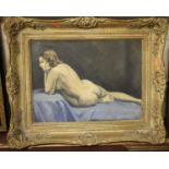 G. Chambers - Female nude figure study, oil on mill board, signed and dated 1956 lower right, 28 x