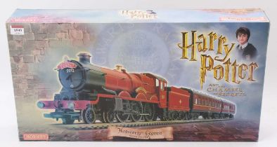 A Hornby 00 gauge Hogwarts Express electric train set, housed in the original polystyrene packed box