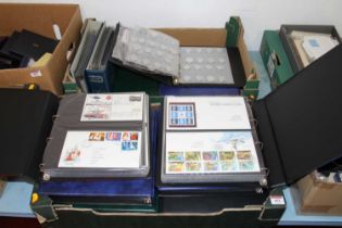 A large collection of first day covers in ring binders, dating from the 1970s and '80s, to include