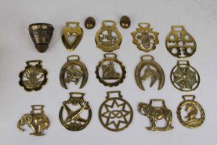 A collection of horse brasses