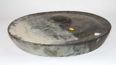 A vintage brass gong, dia.52cm