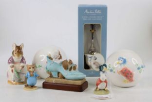 A Border Fine Arts Beatrix Potter Classics figure 'Hunca Munca sweeping', No.A8909; together with